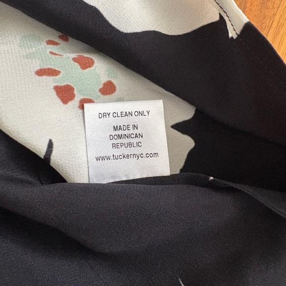 Tucker Classic Silk Blouse - Shadow Flowers - Women's Top, ECU - Picture 12 of 14